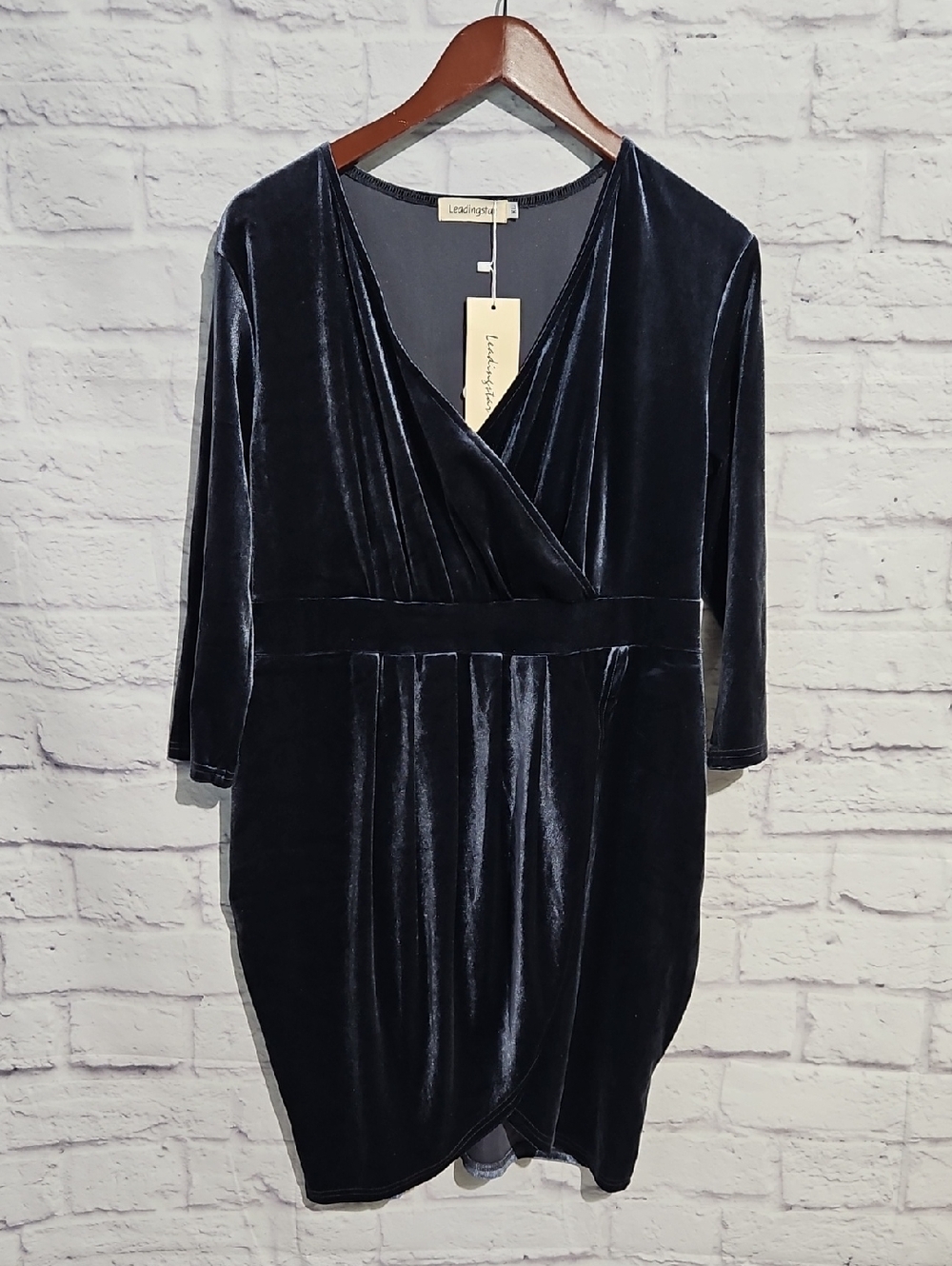 Luxurious Velvet Faux Wrap Dress